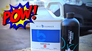 Bilt Hamber Surfex HD as a pre wash vs Nanolex Pro PreWash and Koch Chemie Vb [upl. by Leonore]