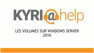 Comment créer les volumes sur Windows Server [upl. by Weingarten]