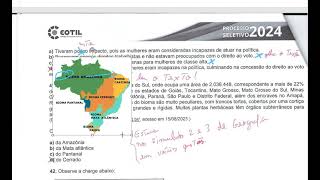 🔥COTIL 2024  GEOGRAFIA CORREÇÃO DA PROVA🔥 [upl. by Anastassia187]