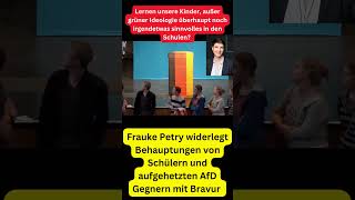 Frauke Petry deckt Bildungsnotstand grün verpeilter Schüler und Lehrer auf short afd co2 [upl. by Latin]