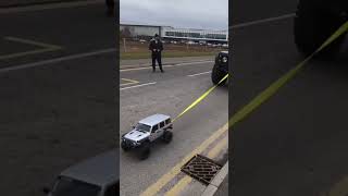 Toy Jeep pulls real Jeep [upl. by Chaiken]