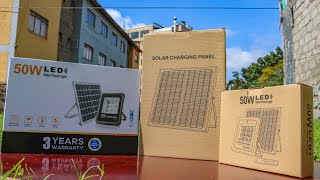 Unboxing amp Setting Up the Powerful 50W Solar LED Floodlight  SolarKing [upl. by Rubenstein]