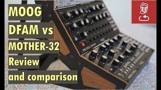 Moog DFAM vs Mother32 Review and comparison Drummer From Another Mother [upl. by Atikim]