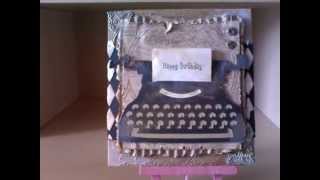 Tim Holtz Vintage Typewriter Birthday Card [upl. by Eiramlirpa248]