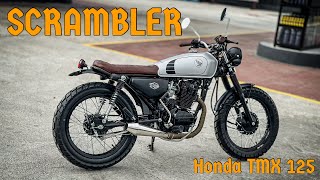 HONDA TMX 125 Alpha  Basic build  Scrambler [upl. by Dallas]