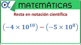 Resta en notación científica ejemplo 2 [upl. by Aprilette798]