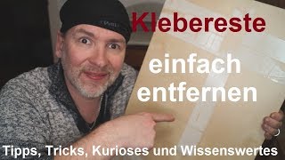 Klebereste entfernen Kleberückstände Kleber Reste von Aufkleber einfach lösen Lifehack [upl. by Airbmat]