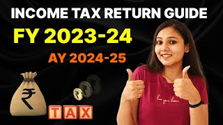 ITR filing online AY 202425  ITR1 ITR2  FY 202324 [upl. by Gerty]