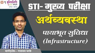 MPSC STI Mains Strategy  MPSC STI Mains economics  पायाभूत सुविधा Infrastructure [upl. by Analla]