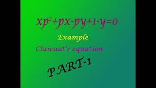 VTU Engineering Maths 2 Clairauts equation good examplePART1 [upl. by Drannek666]