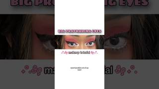 Dolly Makeup For Protruding Eyes🎀 bigeyes dolly makeuplook shortsfeed pinkaesthetic [upl. by Ahsitam]