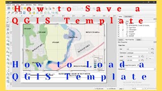 How to Load Map Templates in QGIS  How to Save Map Templates in QGIS [upl. by Ennairek]