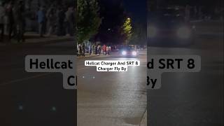 Hellcat Charger And SRT 8 Charger Fly By dodge charger hellcat hellcatcharger srt srt8 mopar [upl. by Meldoh]