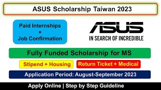 ASUS Scholarship Taiwan 2023 Sindhi [upl. by Nytsirt548]