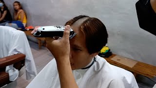 Beautiful model shaves off all her hair at barbershop [upl. by Nytsirhc]