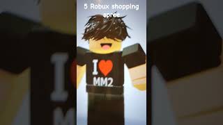 5 robux shopping spree [upl. by Tripp687]