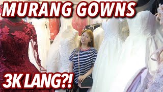 MURANG WEDDING GOWNS SA DIVISORIA 3K LANG GRABE ANG GANDA  VLOG40 Candy Inoue ❤️ [upl. by Luther]