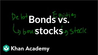 Bonds vs stocks  Stocks and bonds  Finance amp Capital Markets  Khan Academy [upl. by Maudie]