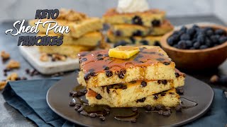 Keto Sheet Pan Pancakes Recipe  FoolProof Fluffy Pancakes [upl. by Nwahsek653]