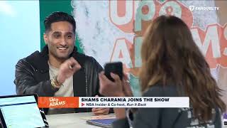 Kay Adams has quotVIPquot NBA insider Shams Charania worried on live TV after taking his phone 🤣 [upl. by Grefer830]