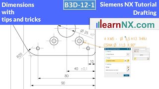 Siemens NX Tutorial  Dimensions [upl. by Cynarra]