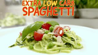 LOW CARB COURGETTE PASTA  15 minute recipe VEGAN [upl. by Clancy]