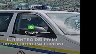 Il rientro dei primi turisti dopo lalluvione [upl. by Gies]