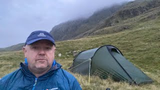 Wild Camping at Sprinkling Tarn  Lake District Terra Nova Starlite 2 Tent [upl. by Atinihs]