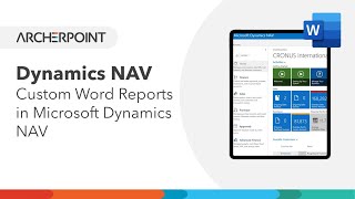 Microsoft Dynamics NAV Create Reports with Microsoft Word [upl. by Rehprotsirhc]