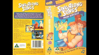 Sing Along Songs from Hercules UK VHS 1997 [upl. by London]