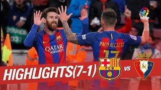 Resumen de FC Barcelona vs Osasuna 71 [upl. by Derrek856]