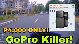 BUDGET ACTION CAM  SJCAM C200 Review TAGALOG  GO PRO KILLER [upl. by Featherstone981]