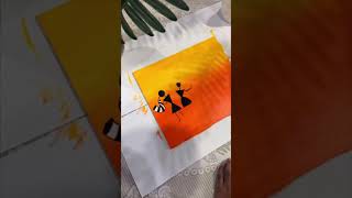 Warli art ￼ song stepbysteppaintingforbeginners [upl. by Boaten880]