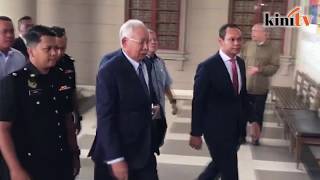 Najib arrives at court charged over 1MDB audit report tampering [upl. by Tamanaha]