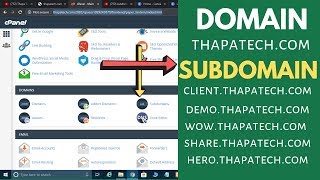 Subdomain in Hindi  Create Unlimited Subdomain in Cpanel amp Host Online [upl. by Asiulana]