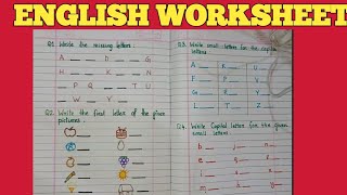 ENGLISH daily WORKSHEET NURSERY amp LKG  SBLITTLEWINGS [upl. by Karita]