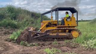 D8 Dozer Constructing Logging Road On Mountain In The WoodsbulldozerCat D8 Dozerold school dozer [upl. by Loram]