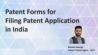 Patent forms for filing patent application in India [upl. by Collimore]