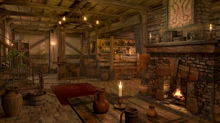 Fireplace Sounds  Medieval Tavern  Inn Ambience  1 hour [upl. by Idonah764]