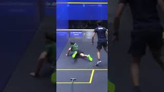 🇿🇦 Groenewald with THREE outrageous dives 🤩squash wsfjuniors sport [upl. by Rosdniw386]