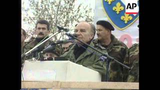 BOSNIA BOSNIAN GOVERNMENT TROOPS PARADE THROUGH ZENICA [upl. by Akital]