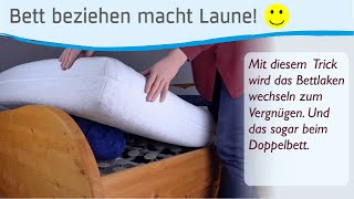 So macht Betten beziehen Spaß [upl. by Hayifas]