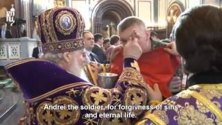 Holy Orthodox Russia  Russian Soldiers receiving Holy Communion [upl. by Eetnuahs]