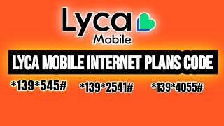 Lycamobile All internet data Plans code  lycamobile internet Packages [upl. by Aicenek]