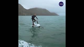 Hydrofoil ebike replicates the cycling experience on water [upl. by Marybelle745]