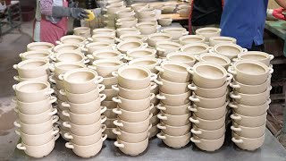 Wonderful Traditional Earthenware Pot Mass Production Process Korean Ceramics Factory [upl. by Allegra]