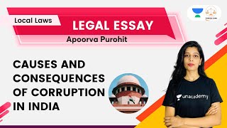 Causes and Consequences of Corruption in India Legal Essay  Apoorva Purohit  Linking Laws [upl. by Alegnasor883]