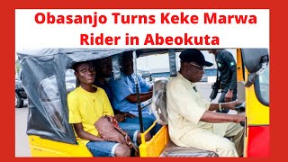 Drama As Baba Obasanjo Turns Commercial Keke Marwa Rider In Abeokuta [upl. by Bil]