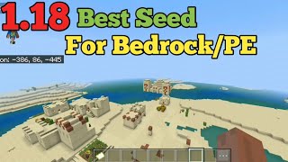 Minecraft Bedrock 3x Desert Temple3x VillagesSpider Spawner amp Pillager Outpost Seed [upl. by Irap978]