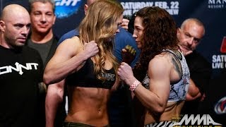 UFC 170 WeighIns Ronda Rousey vs Sara McMann [upl. by Ennoval]